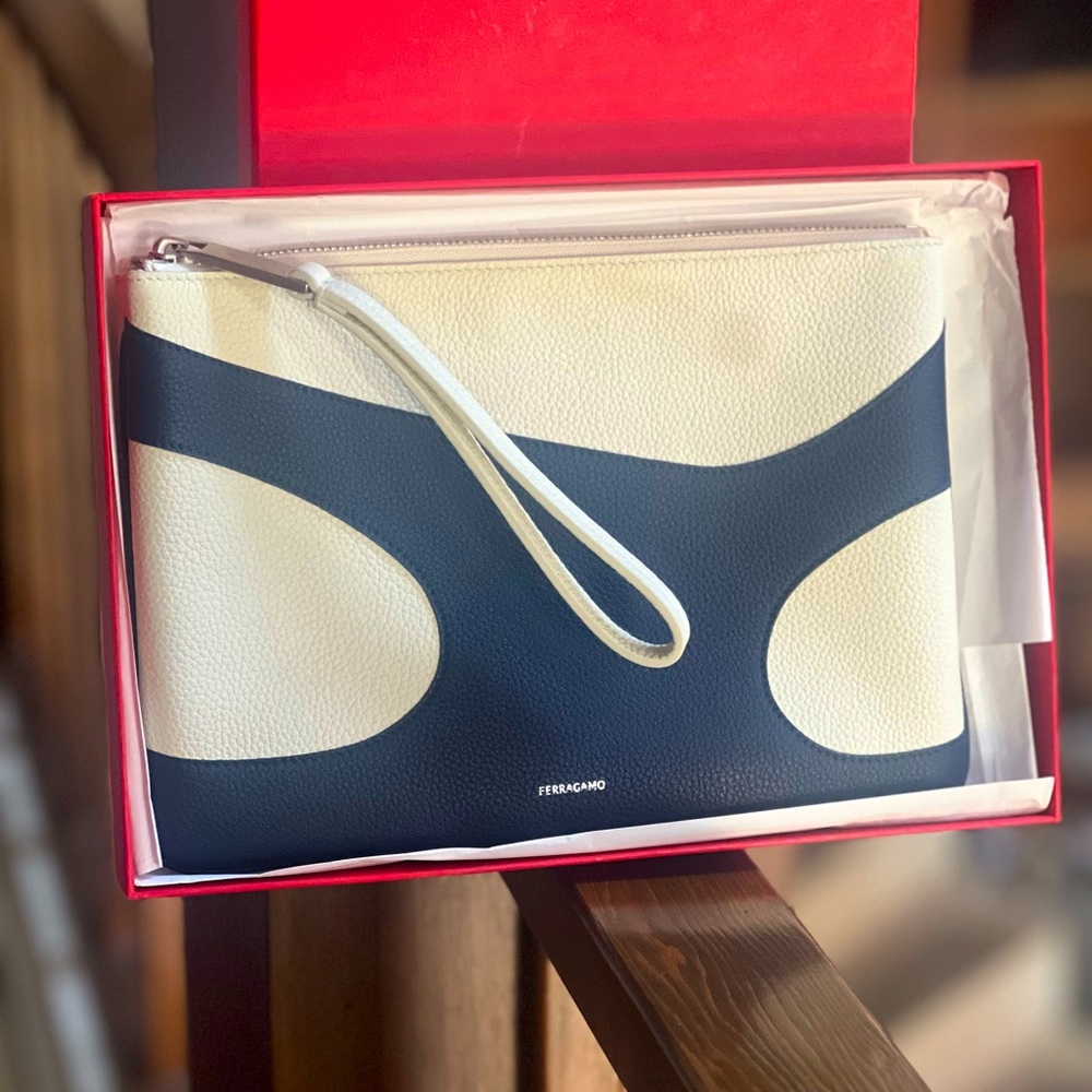 Salvatore Ferragamo Cut Out Clutch